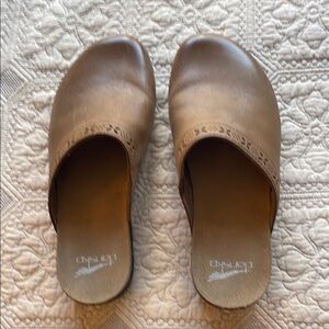 Dansko Brown Mules with Contoured Footbed
